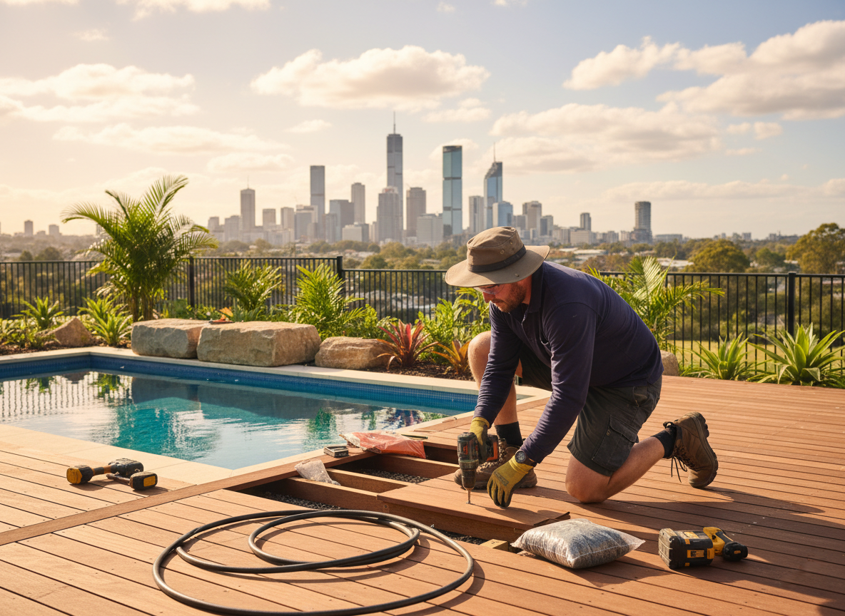 Pool Decking and Landscaping in Brisbane, QLD